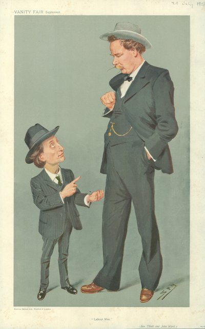 Ben Tillett og John Ward, Labour Men, 29. juli 1909, Vanity Fair tegneserie af Leslie Matthew Ward