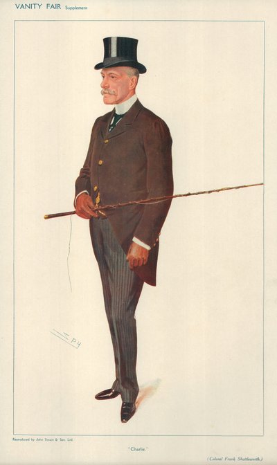 Oberst Frank Shuttleworth, Charlie, 10. februar 1909, Vanity Fair-tegneserie af Leslie Matthew Ward