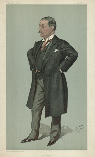 Dr. Nathaniel Edward Yorke-Davis, Diætetiker, 12. april 1900, Vanity Fair tegneserie af Leslie Matthew Ward