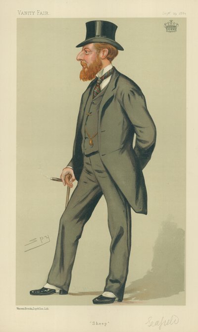 Earl of Seafield, Sheep, 29. september 1883, Vanity Fair tegnefilm af Leslie Matthew Ward