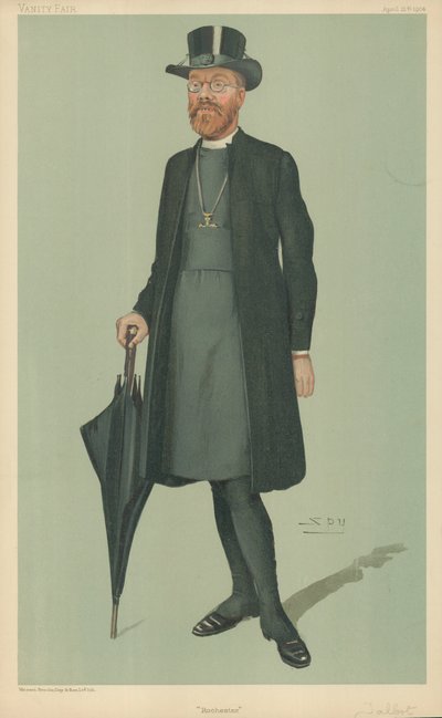 Edward Talbot, biskoppen af Rochester, Rochester, 21. april 1904, Vanity Fair tegneserie af Leslie Matthew Ward