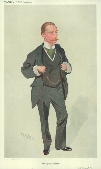 Harold J Tennant, MP, Dangerous Trades, 23. december 1909, Vanity Fair tegneserie af Leslie Matthew Ward