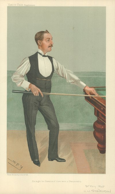 Harry W Stevenson, Han kunne være mester, hvis der var et mesterskab, 25. maj 1905, Vanity Fair tegnefilm af Leslie Matthew Ward