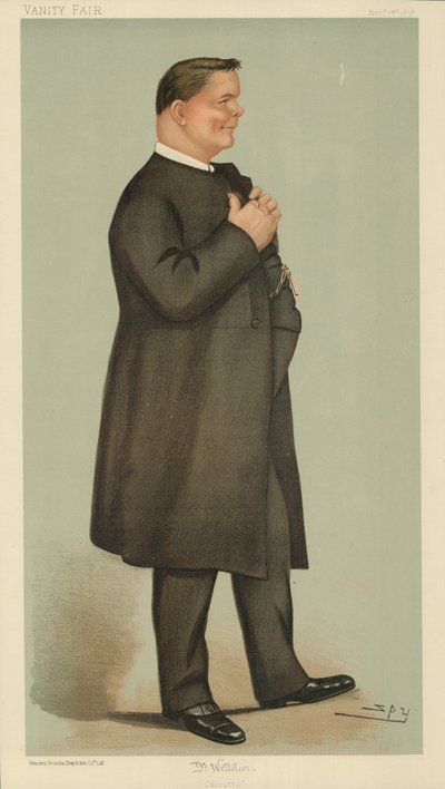 James Edward Cowell Weldon, The Bishop-Designate of Calcutta, Calcutta, 17. november 1898, Vanity Fair tegneserie af Leslie Matthew Ward