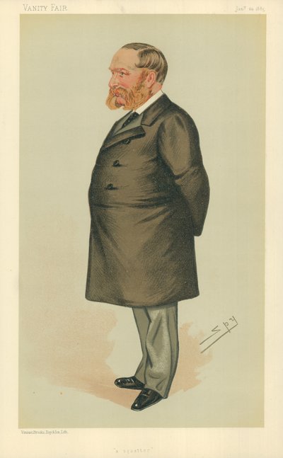 Mr Charles Henry Wilson, A squatter, 24. januar 1885, Vanity Fair tegneserie (farve litho) af Leslie Matthew Ward