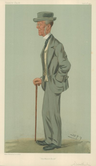 Mr Edward Weatherby, The match-book, 17. oktober 1901, Vanity Fair tegneserie af Leslie Matthew Ward