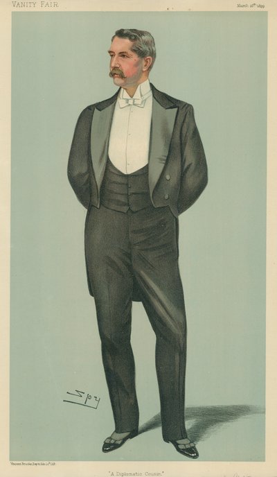 Mr Henry White, A Diplomatic Cousin, 2. marts 1899, Vanity Fair tegneserie af Leslie Matthew Ward
