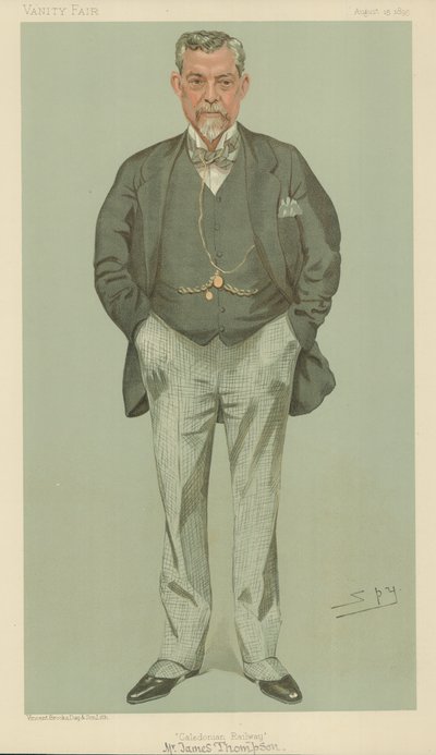 Mr James Thompson, Caledonian Railway, 15. august 1895, Vanity Fair tegneserie af Leslie Matthew Ward