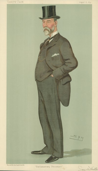 Samuel Whitbread, Parlamentarisk procedure, 8. august 1895, Vanity Fair tegneserie af Leslie Matthew Ward