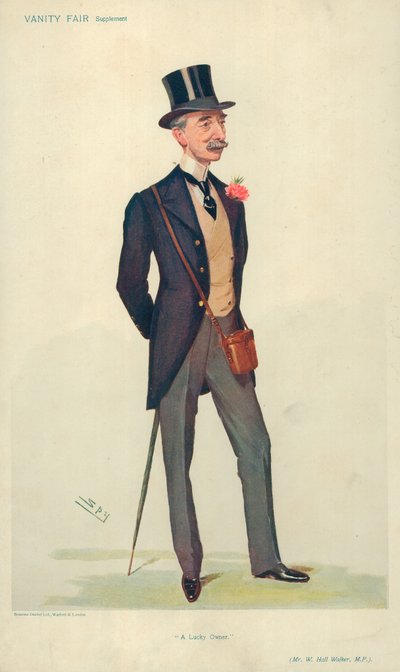 Mr. W Hall Walker MP, En heldig ejer, 21. juni 1906, Vanity Fair tegneserie af Leslie Matthew Ward