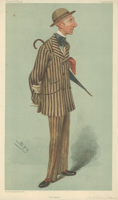 Mr William Crawfurd Stirling-Stuart, Hattemageren, 23. juni 1904, Vanity Fair tegneserie af Leslie Matthew Ward