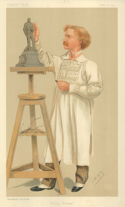 Mr William Hamo Thornycroft, Bronzestatuary, 20. februar 1892, Vanity Fair tegneserie af Leslie Matthew Ward
