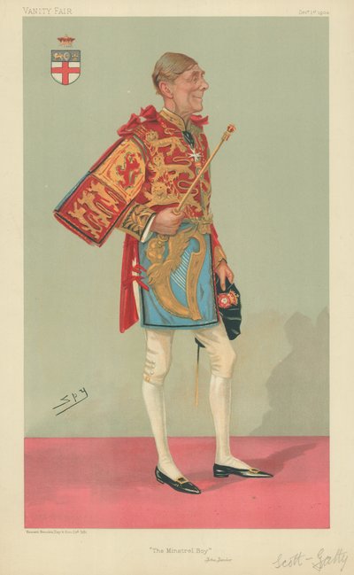 Sir Alfred Scott-Gatty, The Minstrel Boy, 1. december 1904, Vanity Fair tegnefilm af Leslie Matthew Ward