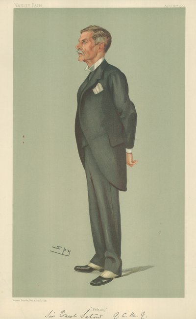 Sir Ernest Satow, Peking, 23. april 1903, Vanity Fair tegneserie af Leslie Matthew Ward