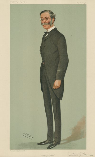 Sir Thomas Henry Sanderson, Foreign Affairs, 10. november 1898, Vanity Fair tegneserie af Leslie Matthew Ward