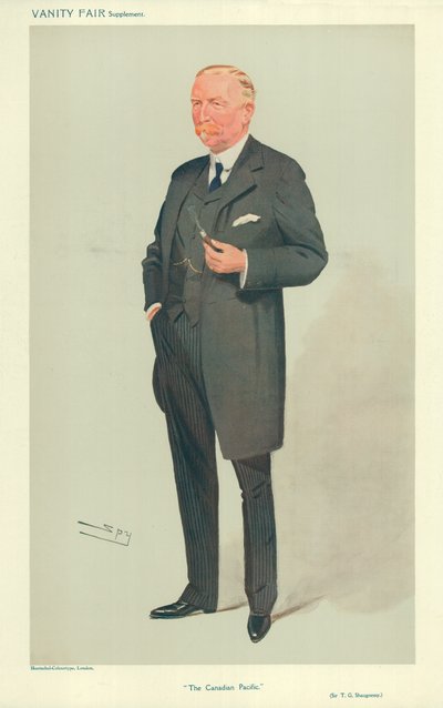 Sir Thomas Shaughnessy, The Canadian Pacific, 26. august 1908, Vanity Fair tegnefilm af Leslie Matthew Ward