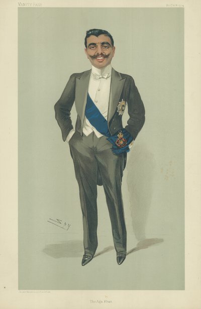 Aga Khan, 10. november 1904, Vanity Fair-tegneserie af Leslie Matthew Ward