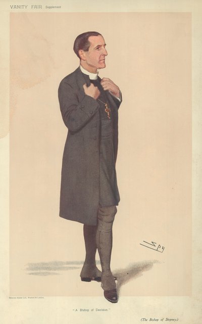 The Bishop of Stepney, A Bishop of Decision, 19. april 1906, Vanity Fair tegneserie af Leslie Matthew Ward