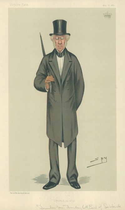 The Earl of Selkirk, oprettet i 1646, 20. maj 1882, Vanity Fair tegneserie af Leslie Matthew Ward