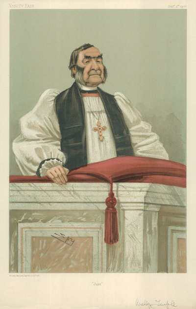Rev Frederick Temple, The Archbishop of Canterbury, Just, 11. september 1902, Vanity Fair tegneserie af Leslie Matthew Ward