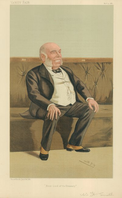 The Right Hon William Henry Smith, First Lord of the Treasury, 12. november 1887, Vanity Fair tegneserie af Leslie Matthew Ward