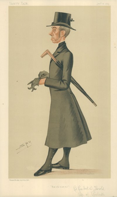 Anthony Wilson Thorold, biskop af Rochester, Rochester, 10. januar 1885, Vanity Fair-tegneserie af Leslie Matthew Ward