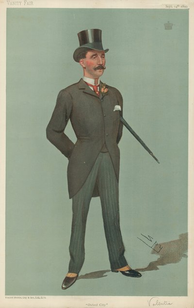 Viscount Valentia, Oxford City, 14. september 1899, Vanity Fair tegneserie af Leslie Matthew Ward