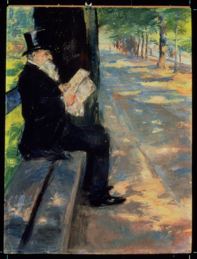 Gentleman in a Zoo, ca. 1900 af Lesser Ury
