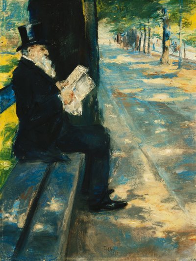 herrer i parken; Herre i Tiergarten, ca. 1900 af Lesser Ury