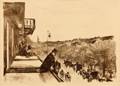 Kaffeterrasse på Unter den Linden af Lesser Ury