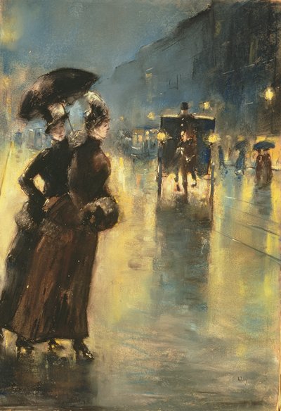 Lys om natten, 1889 af Lesser Ury