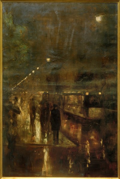 Nocturnal Berlin (Nollendorfplatz) af Lesser Ury