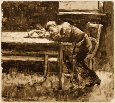Sovende arbejder af Lesser Ury