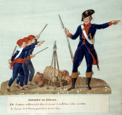 Den franske revolution i 1789: børnenes ed. Gouache des freres Lesueur (1700-tallet). Paris, Musée Carnavalet af Lesueur Brothers