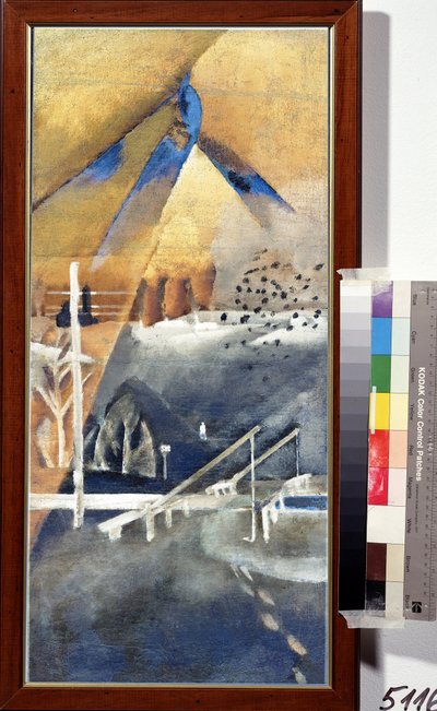 ""vinterlandskab"" Maleri af Lev Alexandrovich Bruni (1894-1948) 1918 Privat samling af Lev Aleksandrovitc Bruni