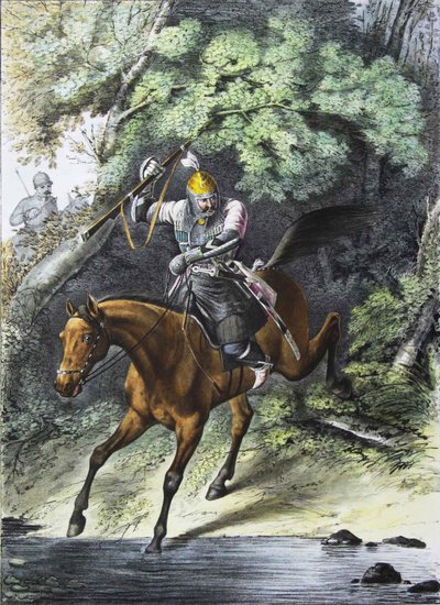 Rustningsbærer af Life-Guards Caucasian-Mountain eskadron, 1829 af Lev Alexandrovich Belousov