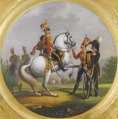 Overofficer og underofficer ved Livgardens Husarregiment, 1829 af Lev Alexandrovich Belousov