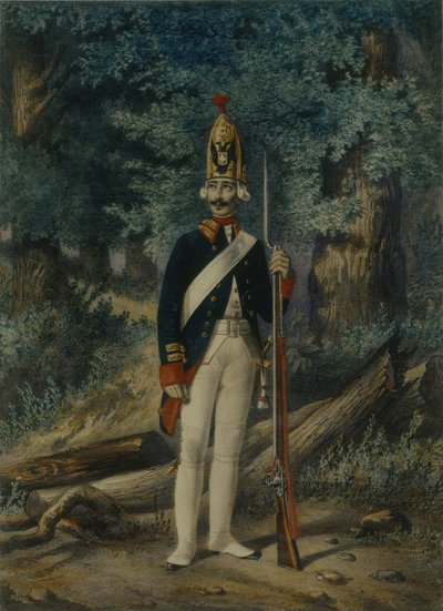 Grenadier fra Preobrazhensky Regiment i 1800, 1840