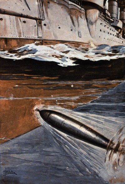 1. VERDENSKRIG: Torpedo af Leven & Lemonier