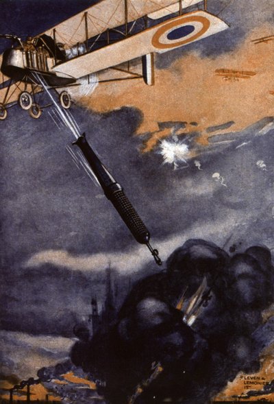 WW1: bombe affyret af et fly af Leven & Lemonier