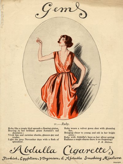 Abdulla Cigaretter, 1920