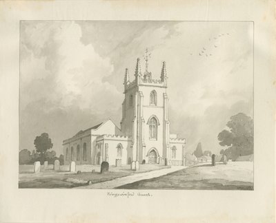 Kingswinford Church: sepia tegning, 1837 af Lewis John Wood