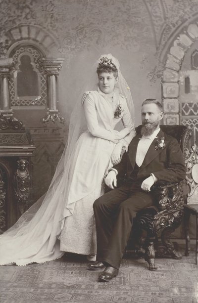 Bryllupsportræt, slutningen af 1800-tallet af Lewis M. Melander