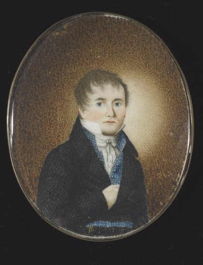 Selvportræt, ca. 1810-20 (akvarel på elfenben) af Lewis Peckham
