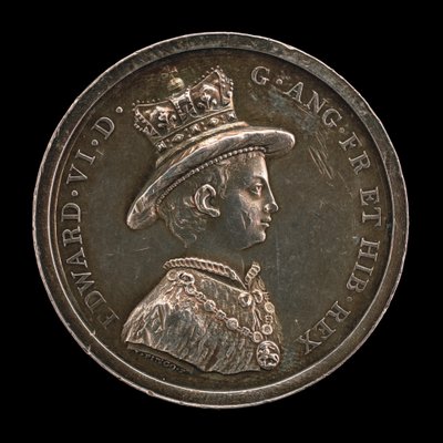 Edward VI, 1537-1553, konge af England 1547-medalje for School of Christ