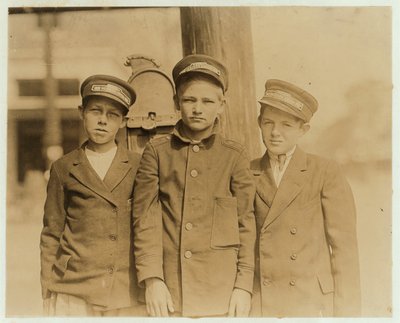 Messenger-drenge i Jacksonville, Florida, 1913 af Lewis Wickes Hine