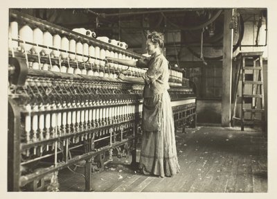 Gammeldags spinder i sydlig bomuldsfabrik af Lewis Wickes Hine