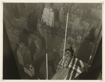 Raising the Mast, Empire State Building, 1931 (foto af gelatinesølv) af Lewis Wickes Hine