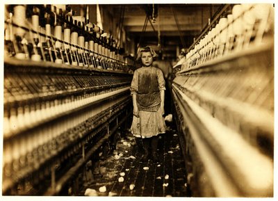 Spinner, Globe Cotton Mill, Augusta, Georgia, 1909 af Lewis Wickes Hine