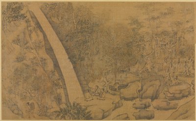 Bolig i Longmian Sleeping Dragon Mountains, 1100-1200-tallet. af Li Gonglin